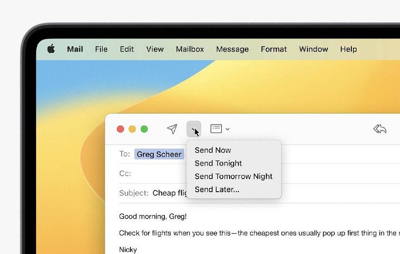 بهبودهایی در اپلیکیشن mail