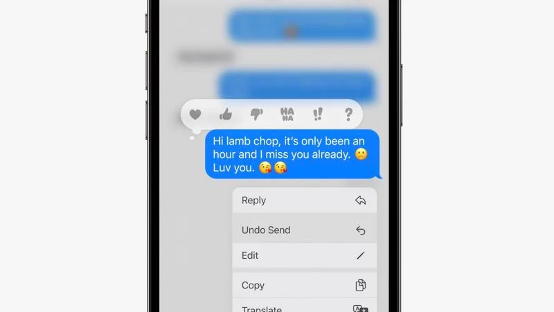 ویرایش و پاک کردم پیام در iMessage